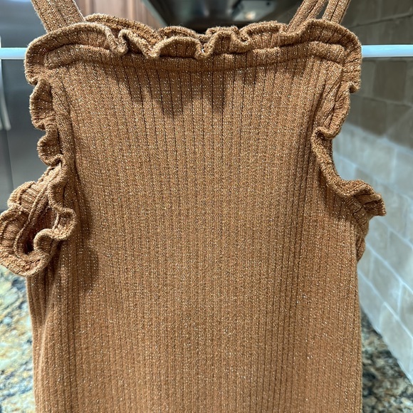 Janie and Jack girls size 10 Bronze color tank top - Picture 3 of 9